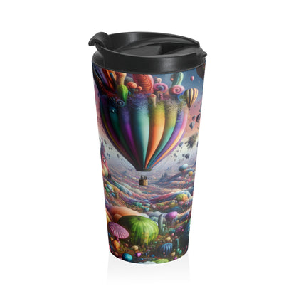 "Whimsical Sky: A Surreal Balloon Adventure" - The Alien Stainless Steel Travel Mug