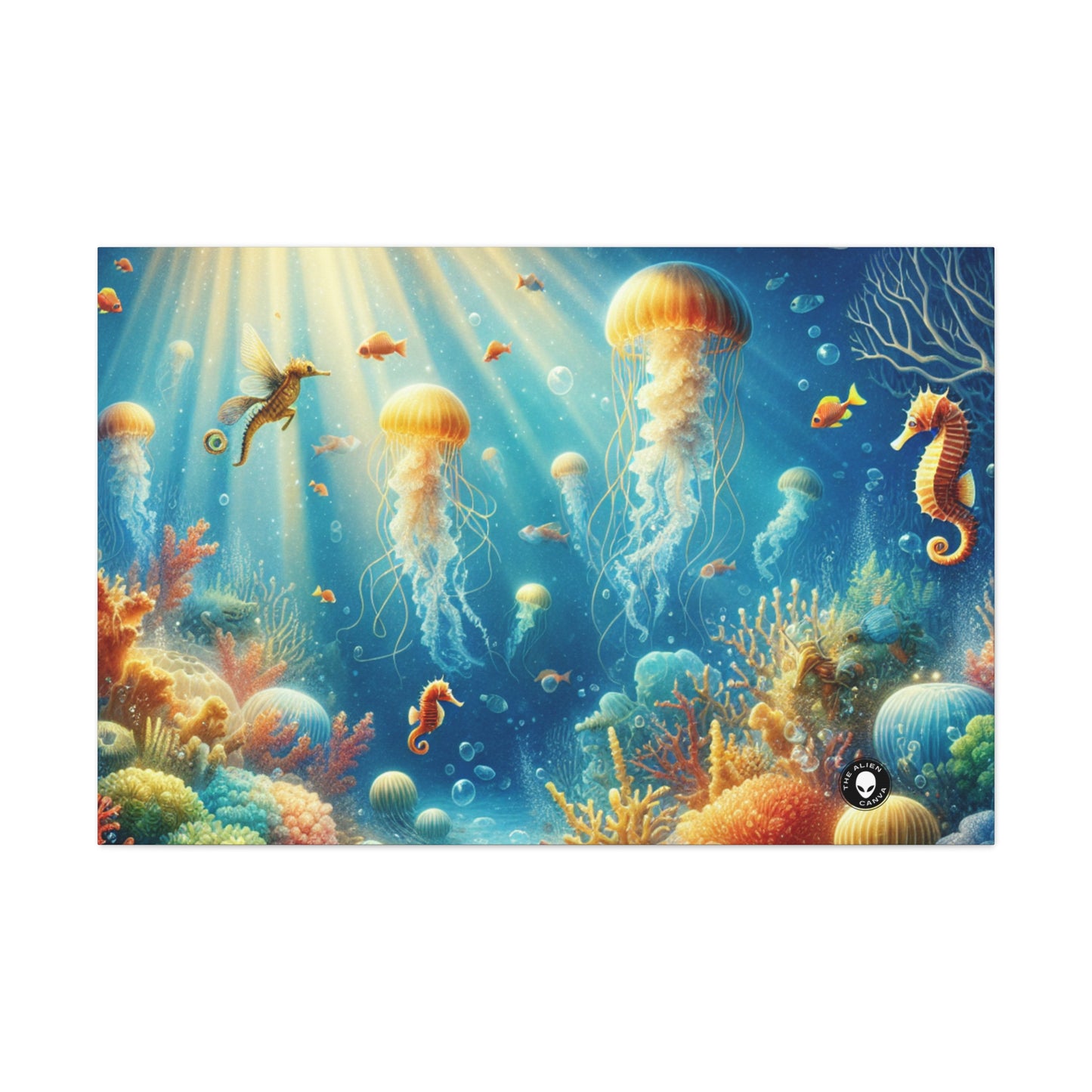 "Sunlit Serenity: A Magical Underwater Realm" - The Alien Canva