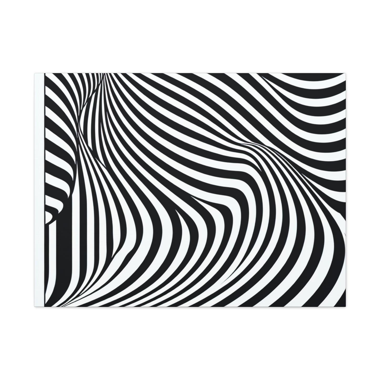 "Optical Illusion Wave" - ​​Le style Alien Canva Op Art