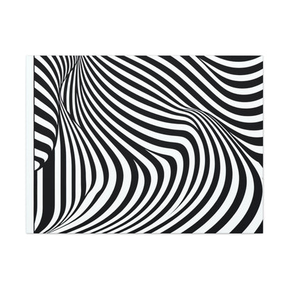 "Optical Illusion Wave" - ​​Le style Alien Canva Op Art