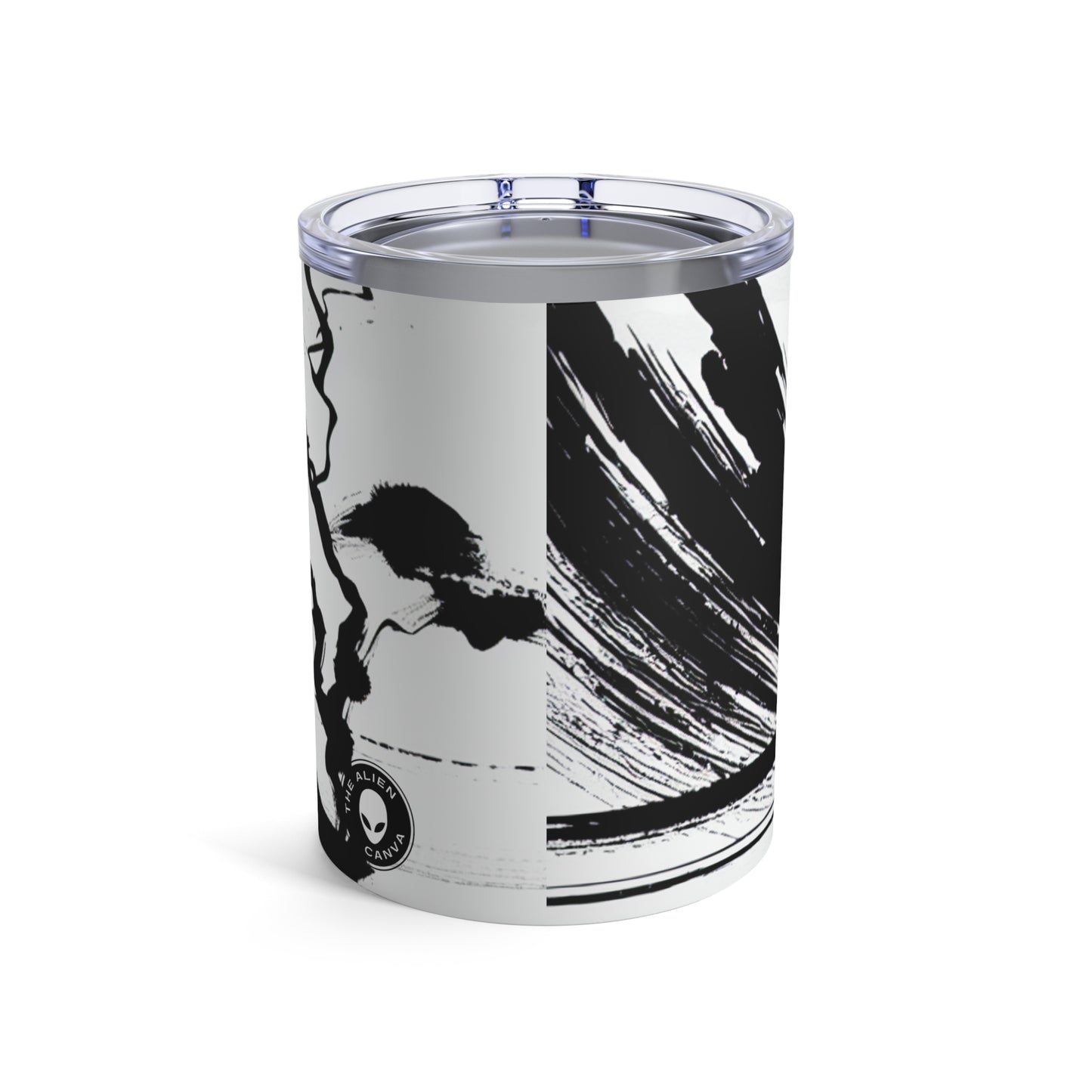 « Harmonie du vent et de l'eau : une peinture à l'encre zen » - The Alien Tumbler 10oz Zen Ink Painting