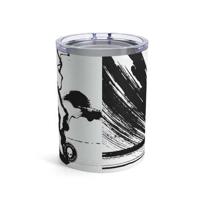 « Harmonie du vent et de l'eau : une peinture à l'encre zen » - The Alien Tumbler 10oz Zen Ink Painting