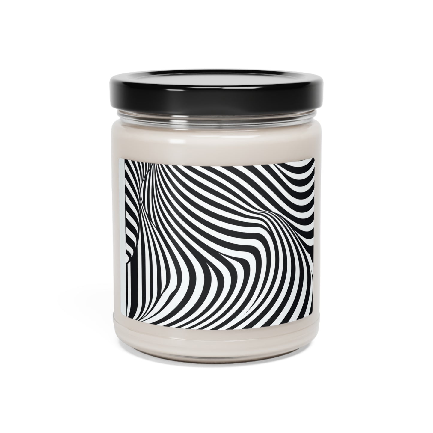 "Optical Illusion Wave" - ​​La bougie de soja parfumée Alien 9oz Op Art Style