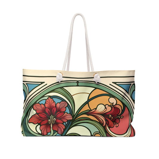 "Enchanting Depths: An Art Nouveau Ode to the Underwater Realm" - The Alien Weekender Bag Art Nouveau