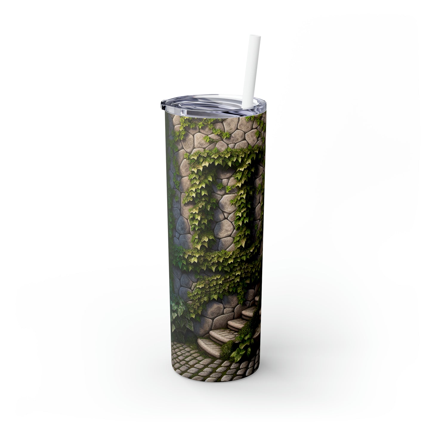 "Trompe-L'oeil Ivy Wall" - Vaso delgado con pajita The Alien Maars® Trompe-l'oeil de 20 oz