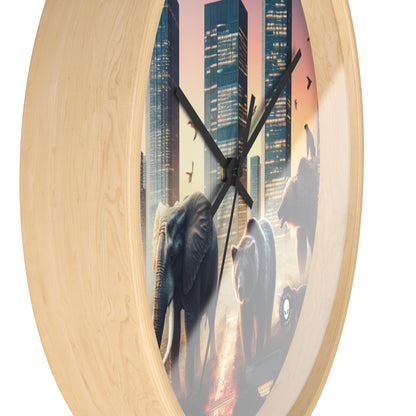 "Urban Zoology: A Surreal Cityscape" - The Alien Wall Clock