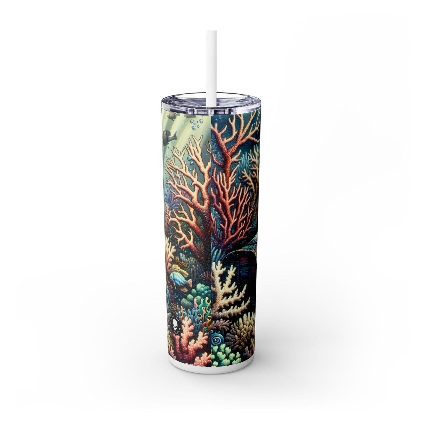 "Underwater Wonderland" - The Alien Maars® Skinny Tumbler with Straw 20oz