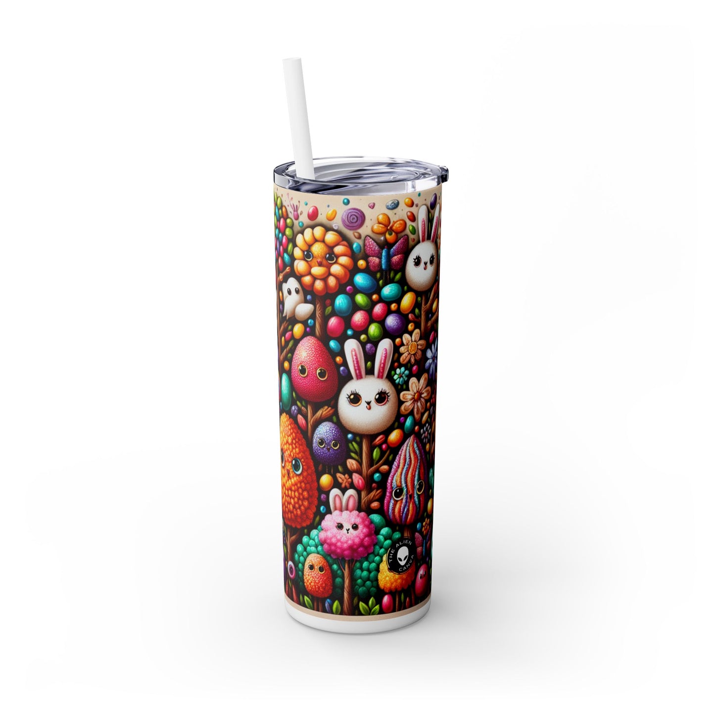 Vaso delgado con pajita de 20 oz "Jellybean Forest Fantasy" de Alien Maars®