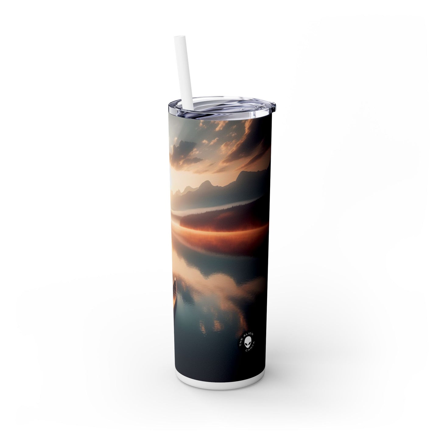 "Tranquil Morning" - The Alien Maars® Skinny Tumbler with Straw 20oz