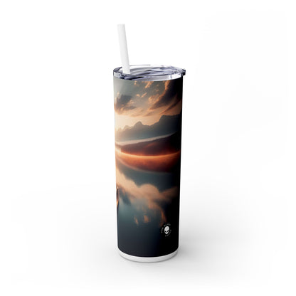 "Tranquil Morning" - Vaso delgado con pajita de 20 oz de Alien Maars®