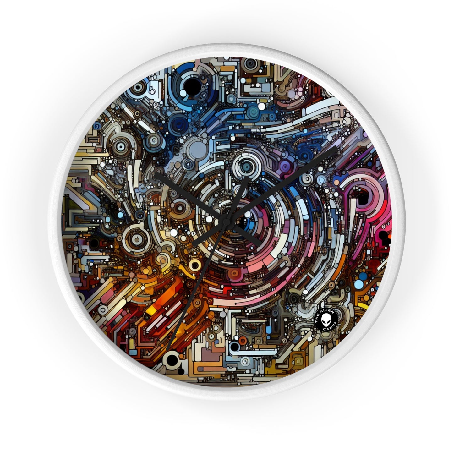 "Deconstructing Power: A Post-structuralist Exploration of Language" - The Alien Wall Clock Post-structuralist Art