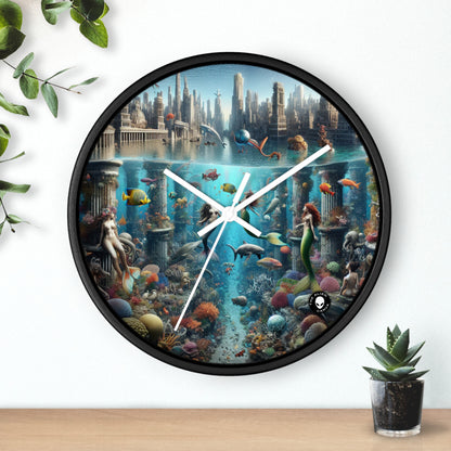 « Seascape Serenity : Un havre sous-marin » – L'horloge murale Alien