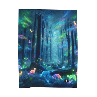 "Enchanted Rainbow Forest" - The Alien Velveteen Plush Blanket