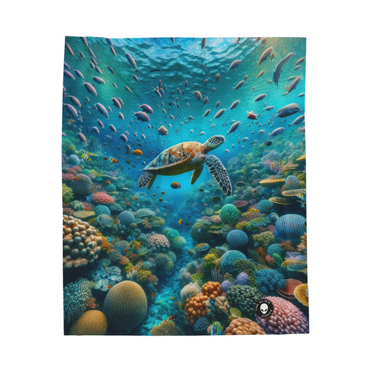 "Beneath the Surface: An Underwater Wonderland" - The Alien Velveteen Plush Blanket