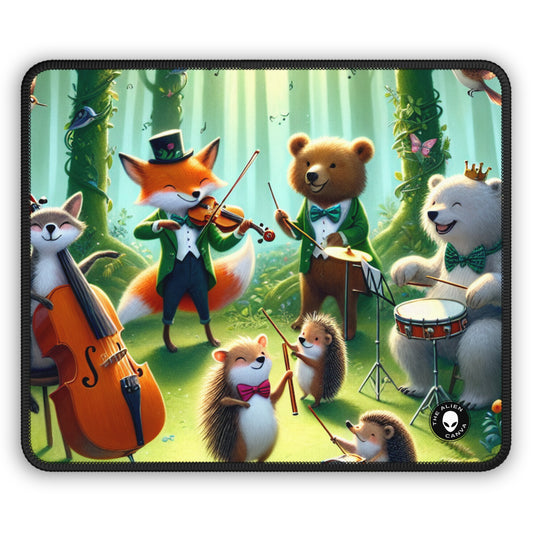 "Melodious Menagerie: Animales musicales en el bosque encantado" - Alfombrilla de ratón para juegos de Alien