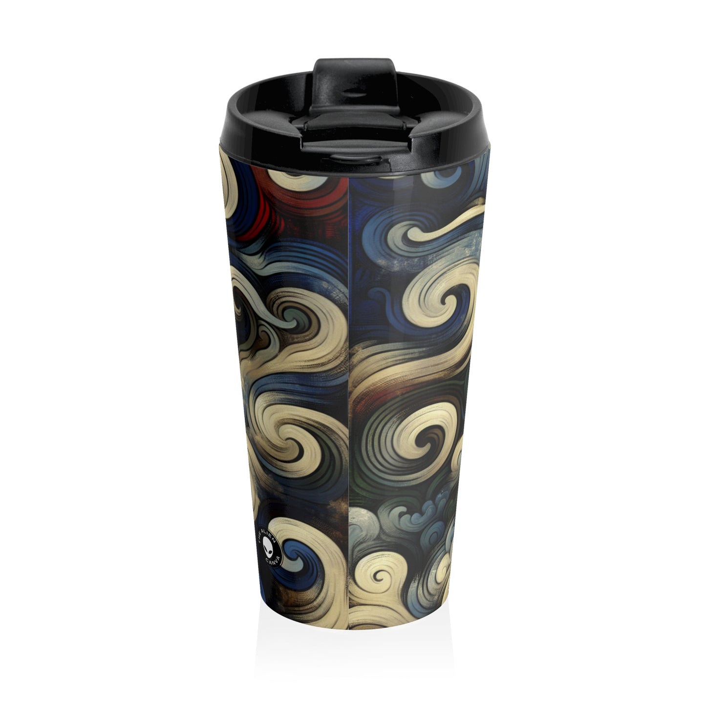 "Primitive Smoke: A Mystical Portrait." - The Alien Stainless Steel Travel Mug Primitivism