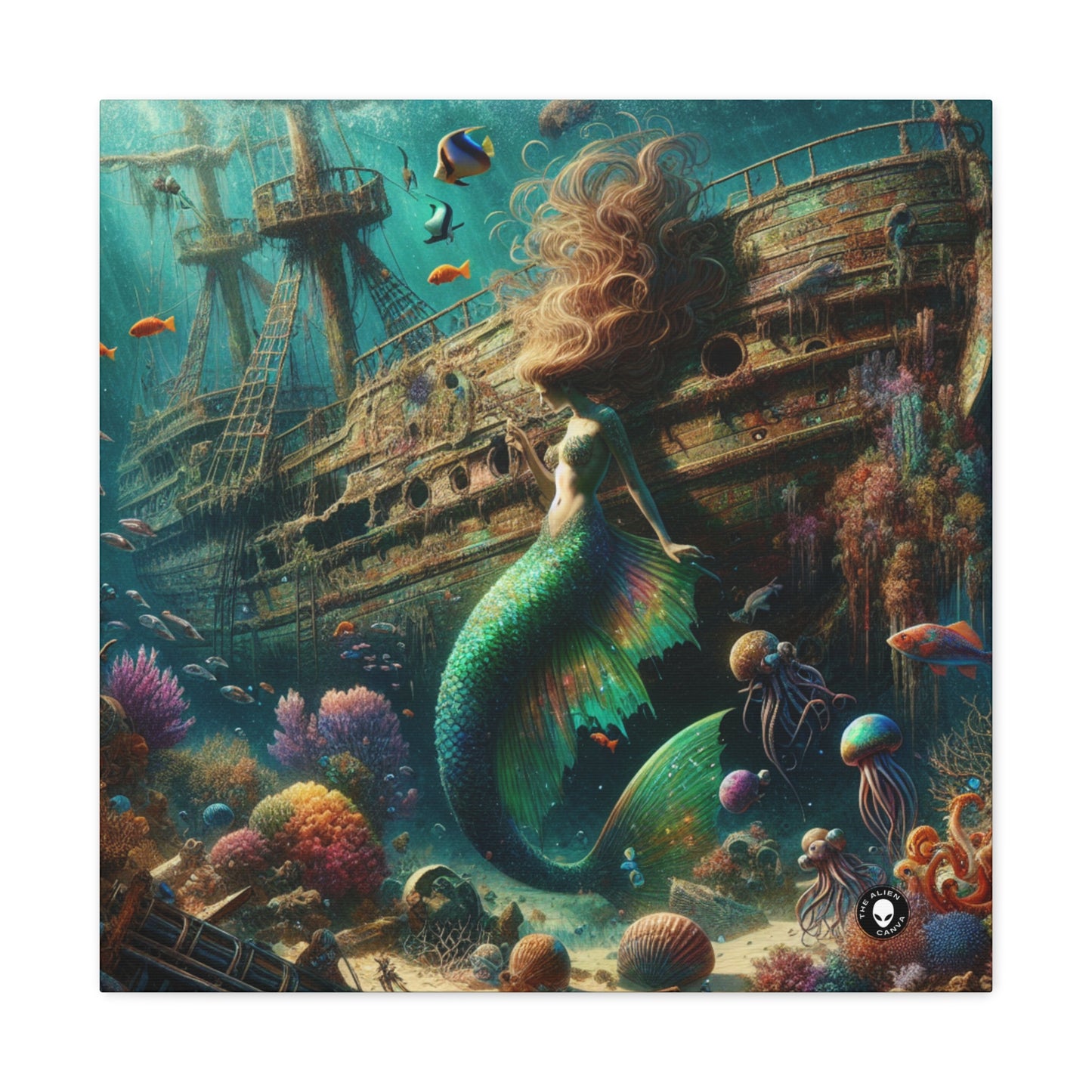 "El tesoro de la sirena: explorando el naufragio hundido" - The Alien Canva