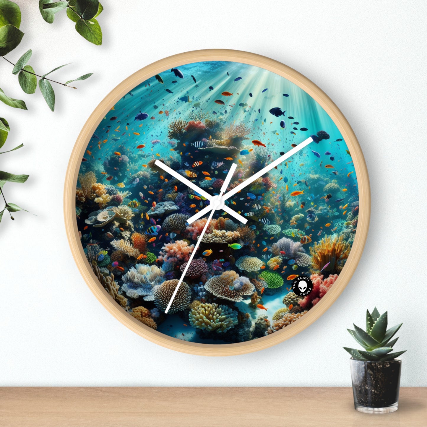 "Underwater Paradise: The Jewel of the Sea" - The Alien Wall Clock