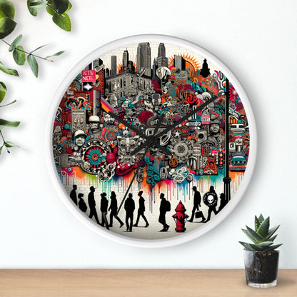 "Fantasy Fusion: A Vibrant Mural of Mythical Creatures" - The Alien Wall Clock Street Art