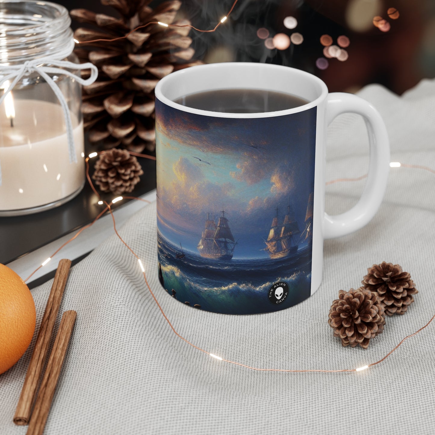 "Waltz of the Enchanted Forest" - The Alien Ceramic Mug 11oz Romanticism