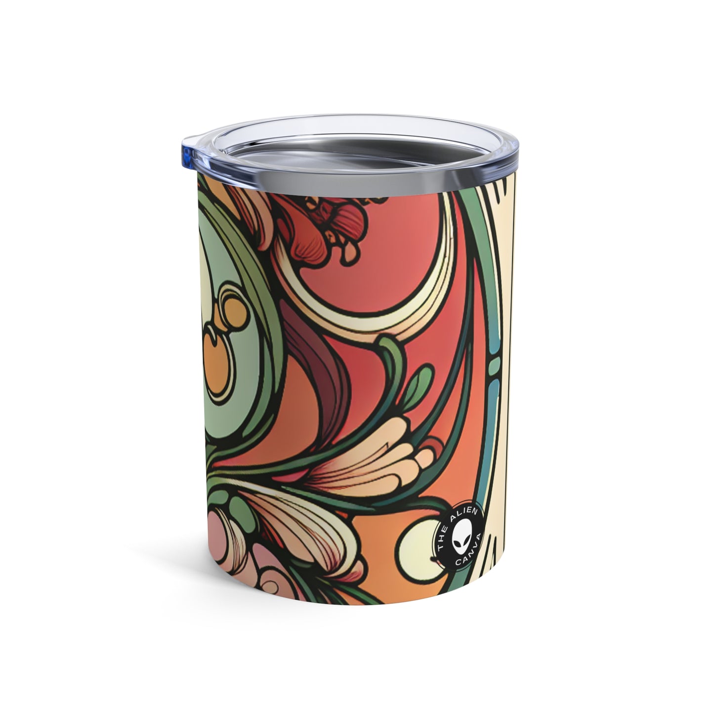 "Enchanting Depths: An Art Nouveau Ode to the Underwater Realm" - The Alien Tumbler 10oz Art Nouveau