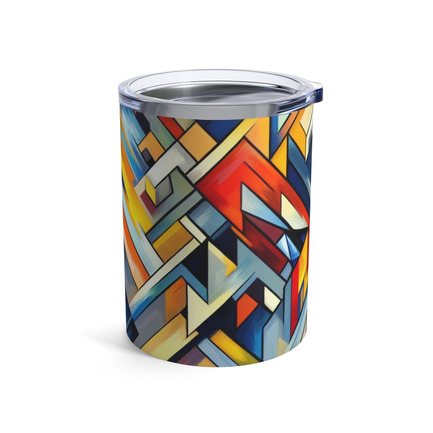 "Night Pulse: A Cubo-Futurist Cityscape" - The Alien Tumbler 10oz Cubo-Futurism