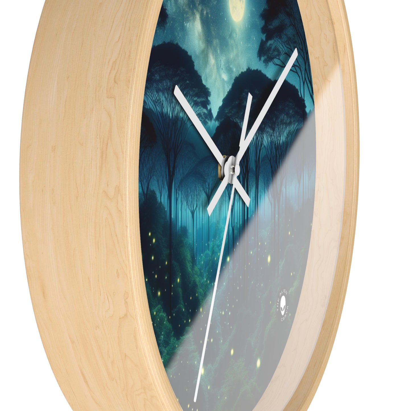 "Moonlit Enchantment" - The Alien Wall Clock