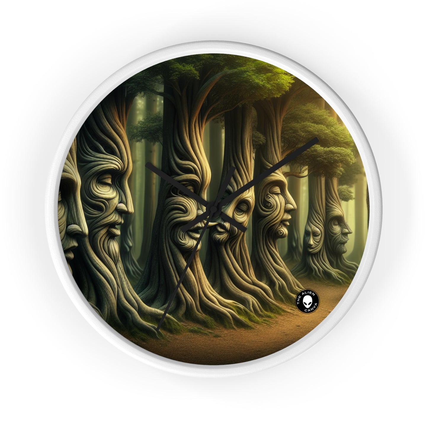 "Whispering Trees: Secrets of the Mystic Forest" - The Alien Wall Clock