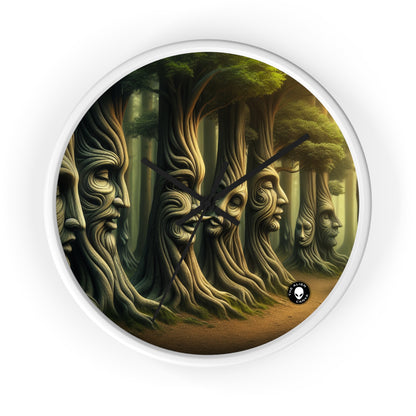 « Whispering Trees : Secrets de la forêt mystique » – L'horloge murale extraterrestre