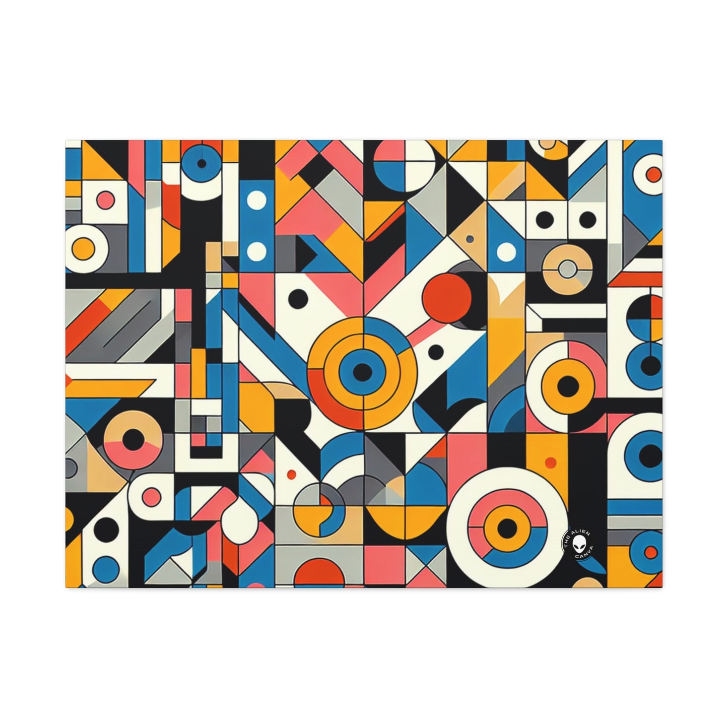 "Cityscape Ignited" - The Alien Canva Geometric Abstraction