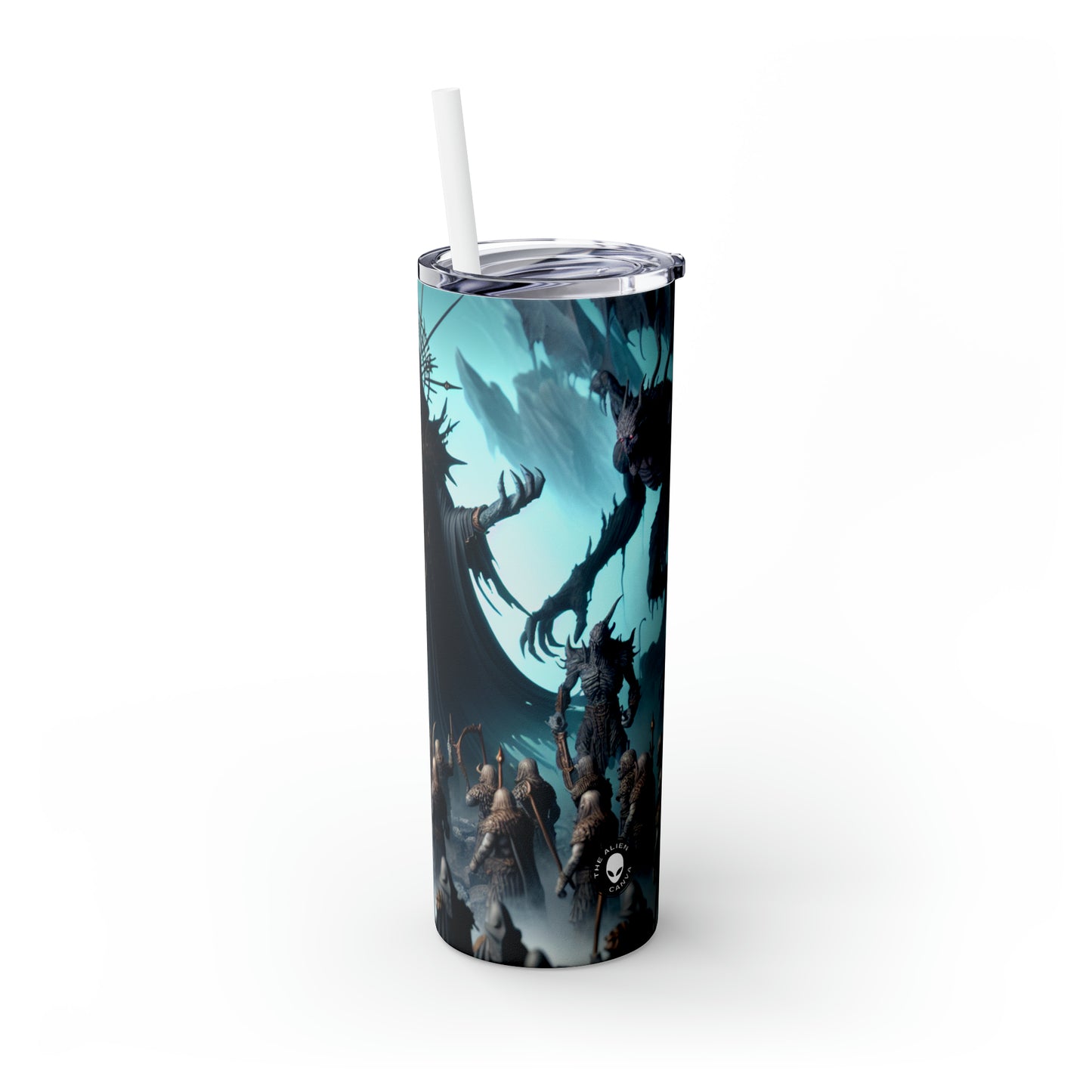 "La bataille pour l'anneau unique" - The Alien Maars® Skinny Tumbler avec paille 20oz