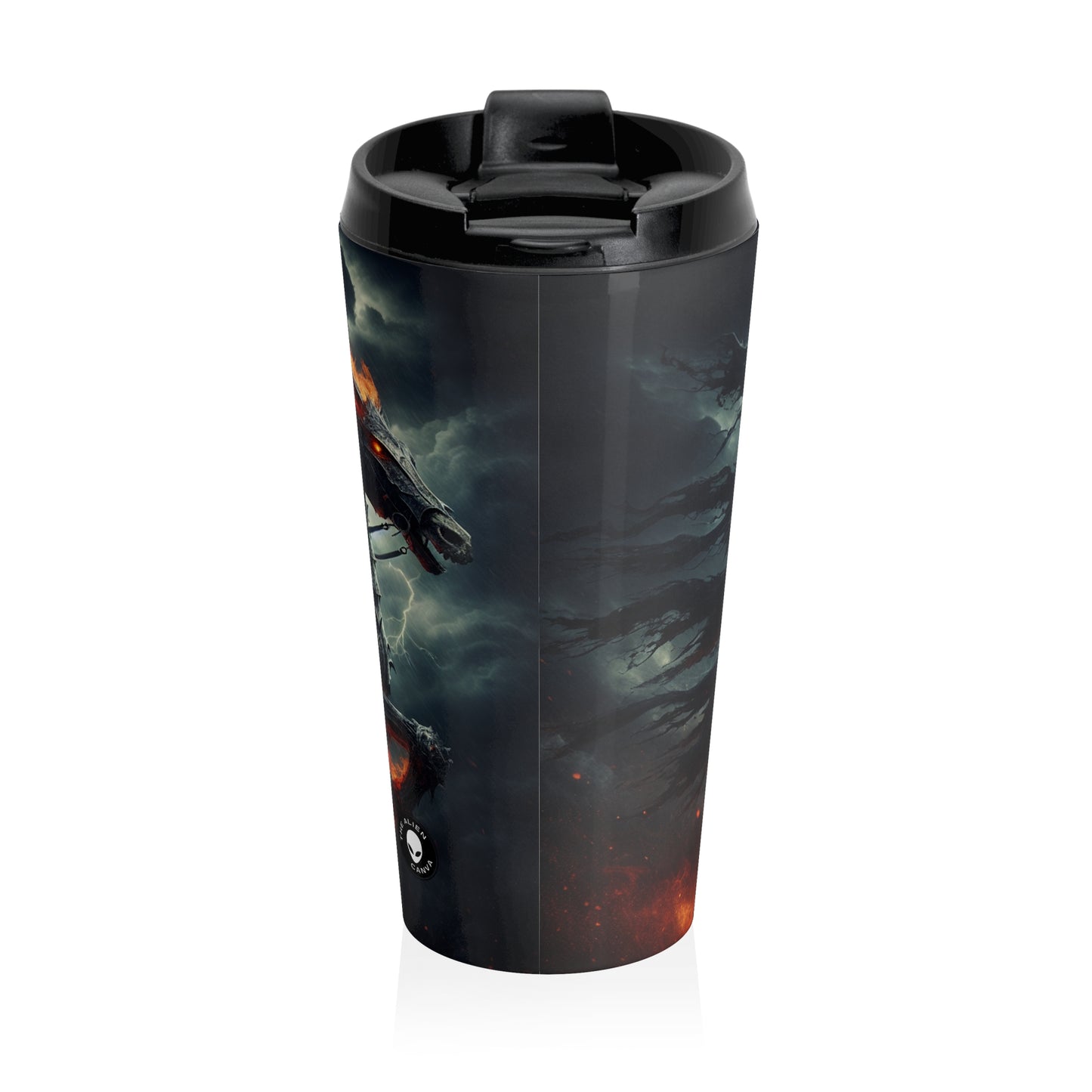 "Cavalry of the Night". - The Alien Stainless Steel Travel Mug Gothic Art