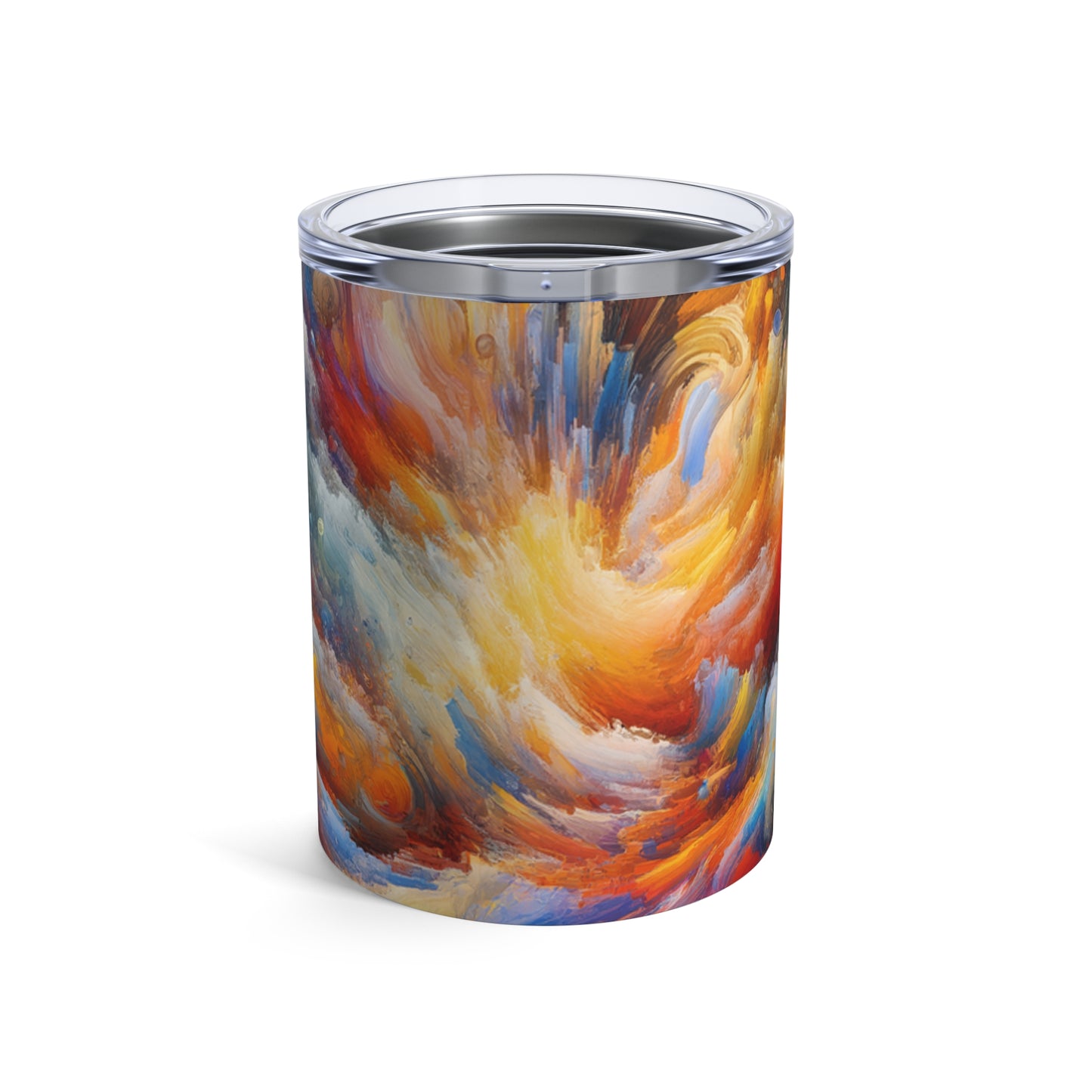 "Vibrant Chaos". - The Alien Tumbler 10oz Abstract Expressionism Style