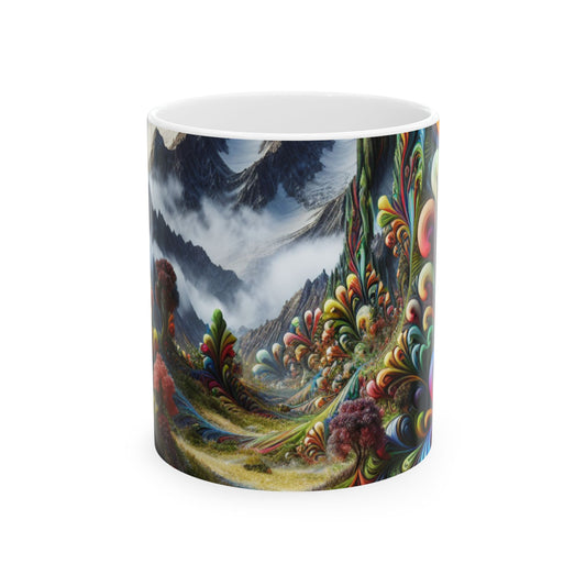 "Candy Mountains and Whimsical Valleys" - The Alien Ceramic Mug 11oz