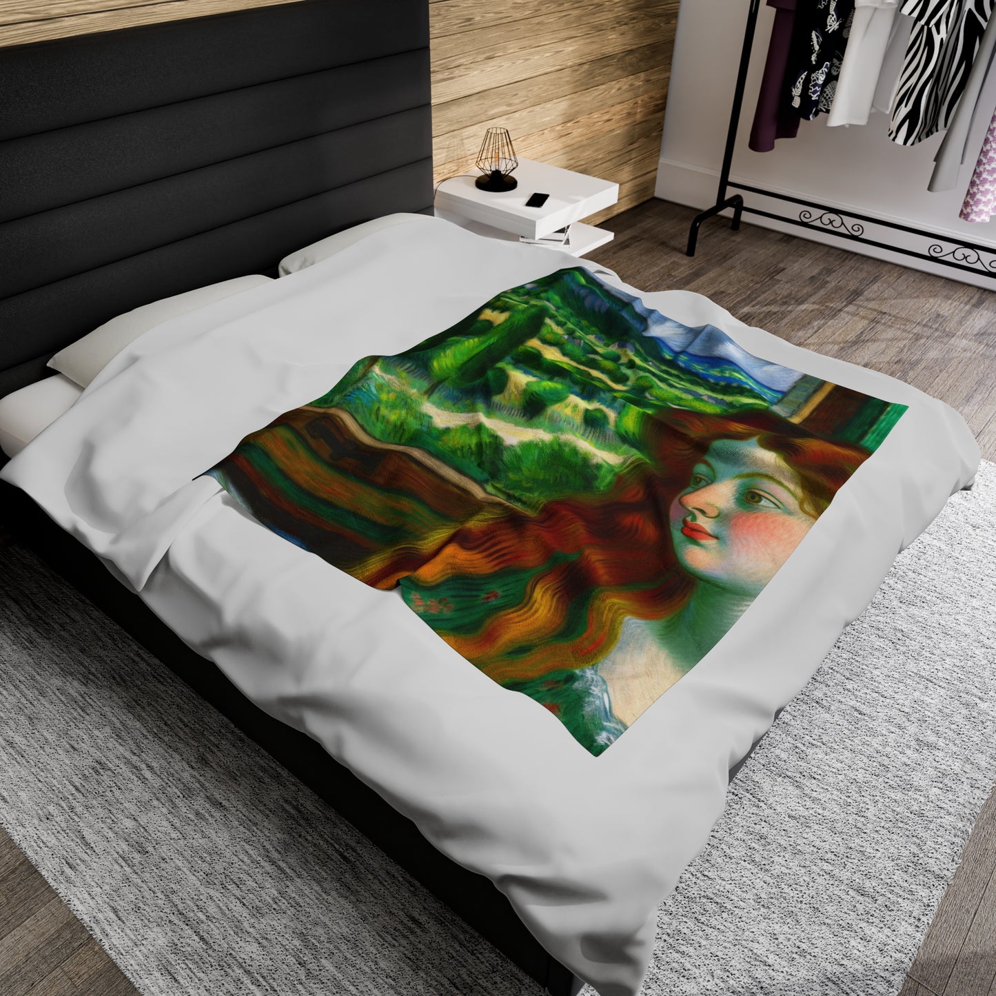 "French Countryside Escape" - The Alien Velveteen Plush Blanket Post-Impressionism Style