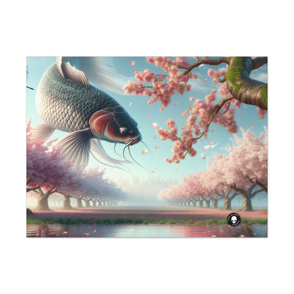 "Koi Fish in Cherry Blossoms: Beauty of Nature" - The Alien Canva