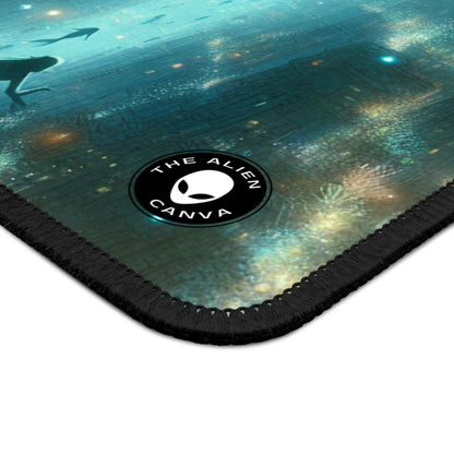 "Enchantment Below: A Bioluminescent Underwater Metropolis" - The Alien Gaming Mouse Pad