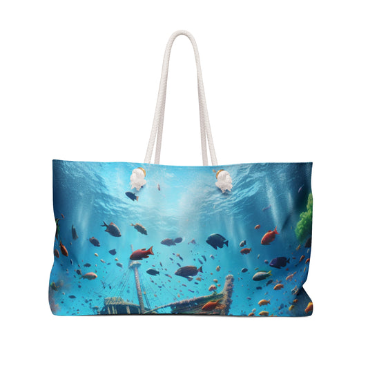 "Sunken Splendor: Colorful Fish and Coral Reef" - The Alien Weekender Bag