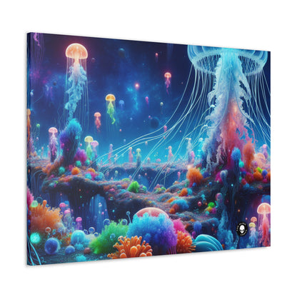 "Neon Jellyfish Fantasia: A Surreal Underwater Odyssey" - The Alien Canva