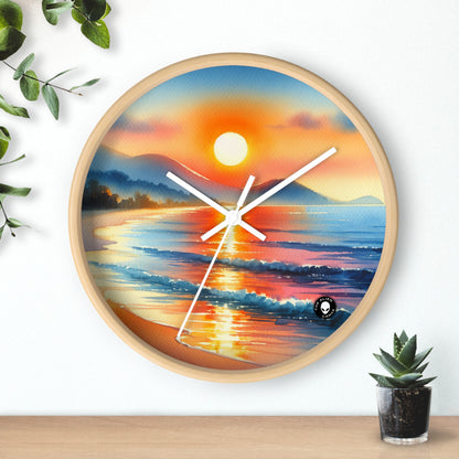 "Sunrise at the Beach" - The Alien Wall Clock Watercolor Painting