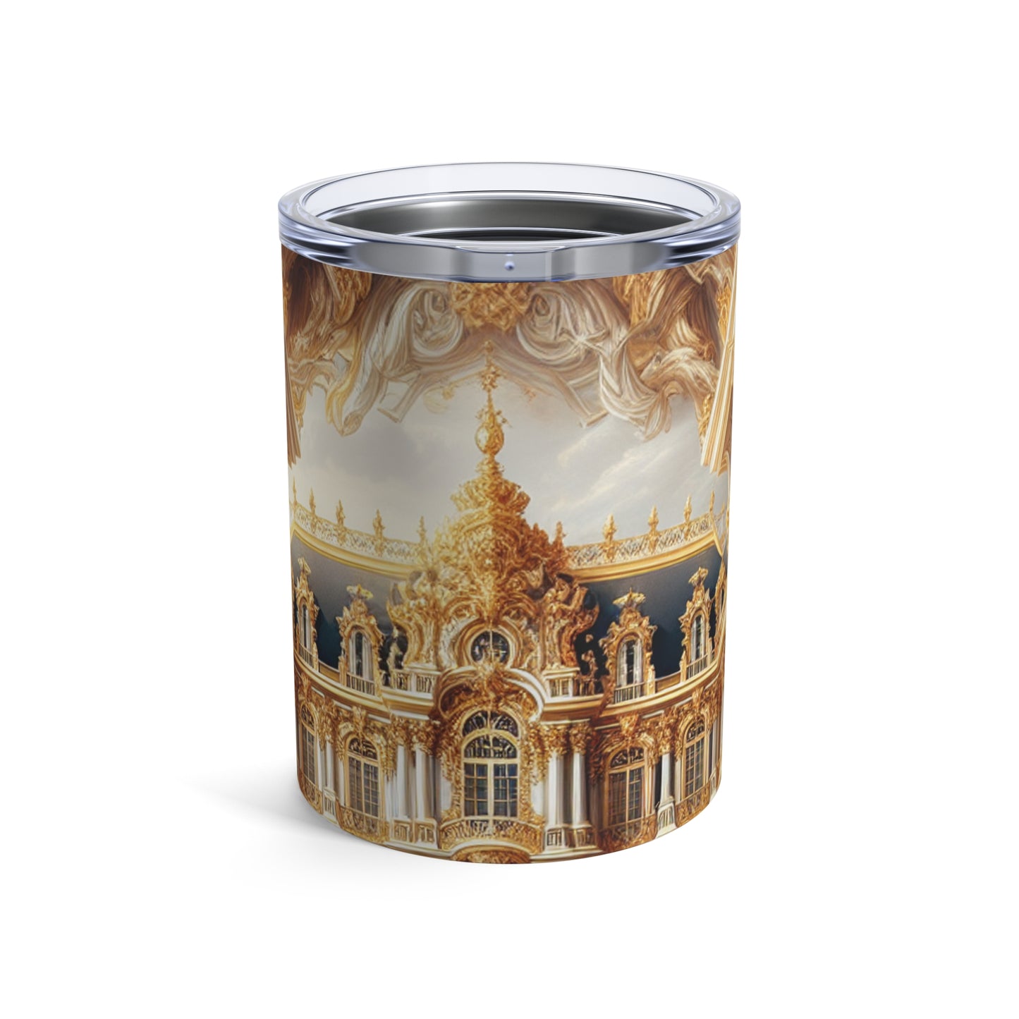 "Regal Splendor: A Gold-Plated Baroque Palace" - The Alien Tumbler 10oz Baroque Style