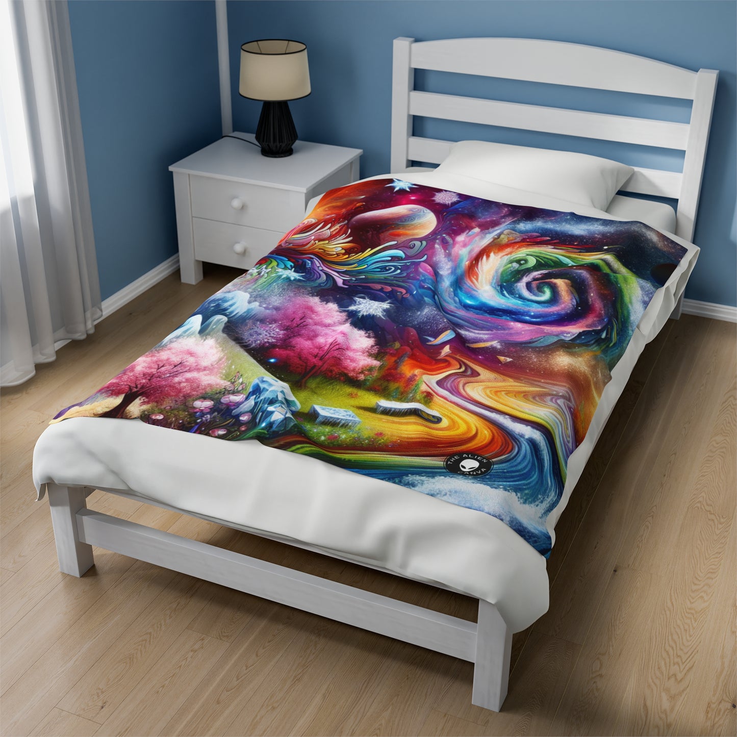 "Chronicles of Change: A Timeless Tapestry" - The Alien Velveteen Plush Blanket