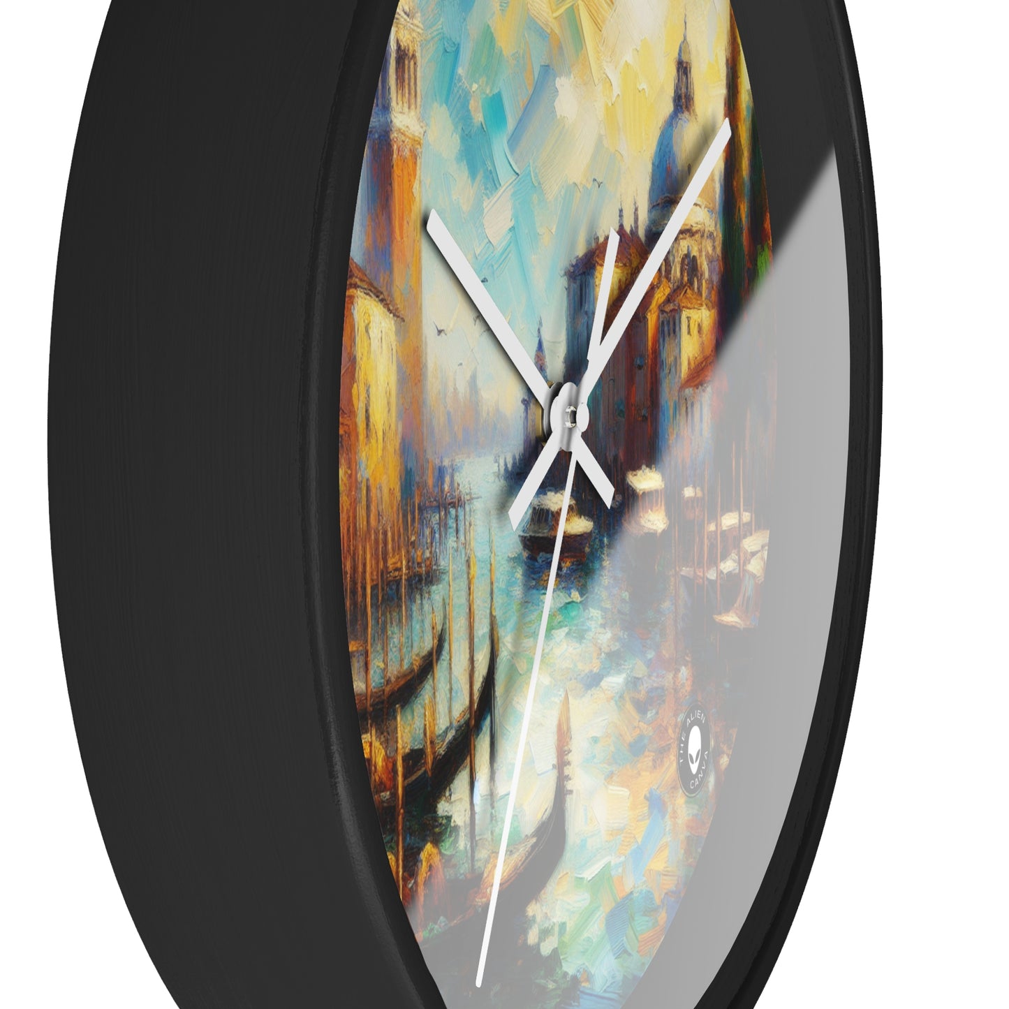 "Serenity in the City: Capturing the Golden Hour" - The Alien Wall Clock Impressionism