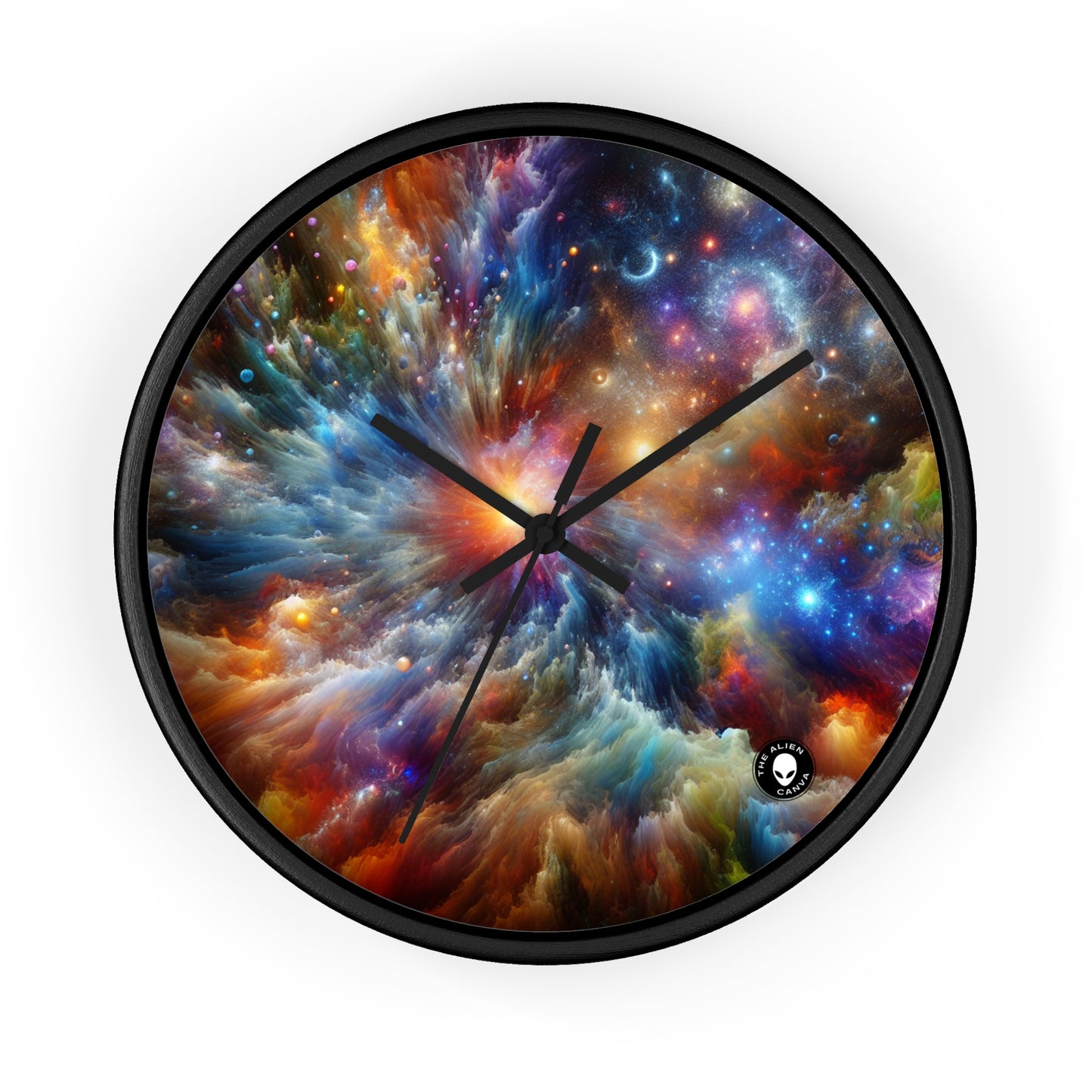 "Galactic Creation: A Kaleidoscope of Cosmic Wonder" - The Alien Wall Clock