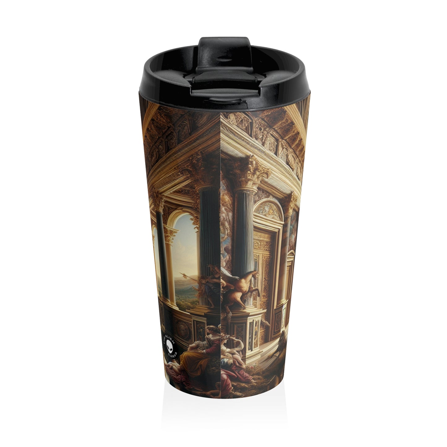 "A Neo-Renaissance Odyssey: A Modern Panorama" - The Alien Stainless Steel Travel Mug Renaissance Art