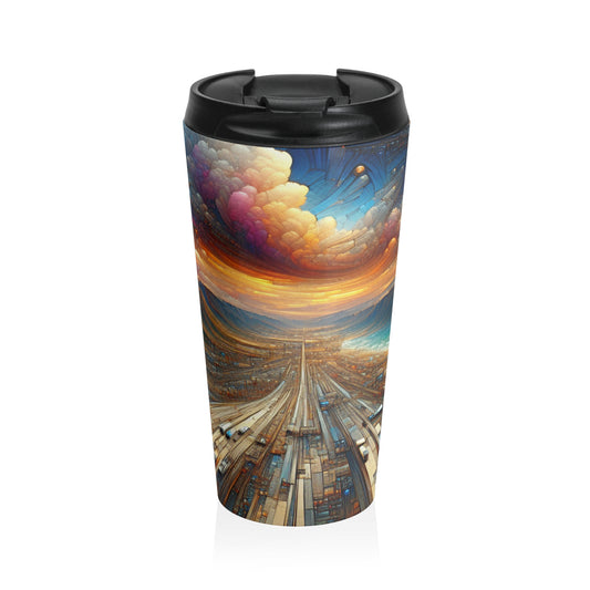 "Enchanted Realm: A Magical Fairy Kingdom" - The Alien Stainless Steel Travel Mug Digital Painting