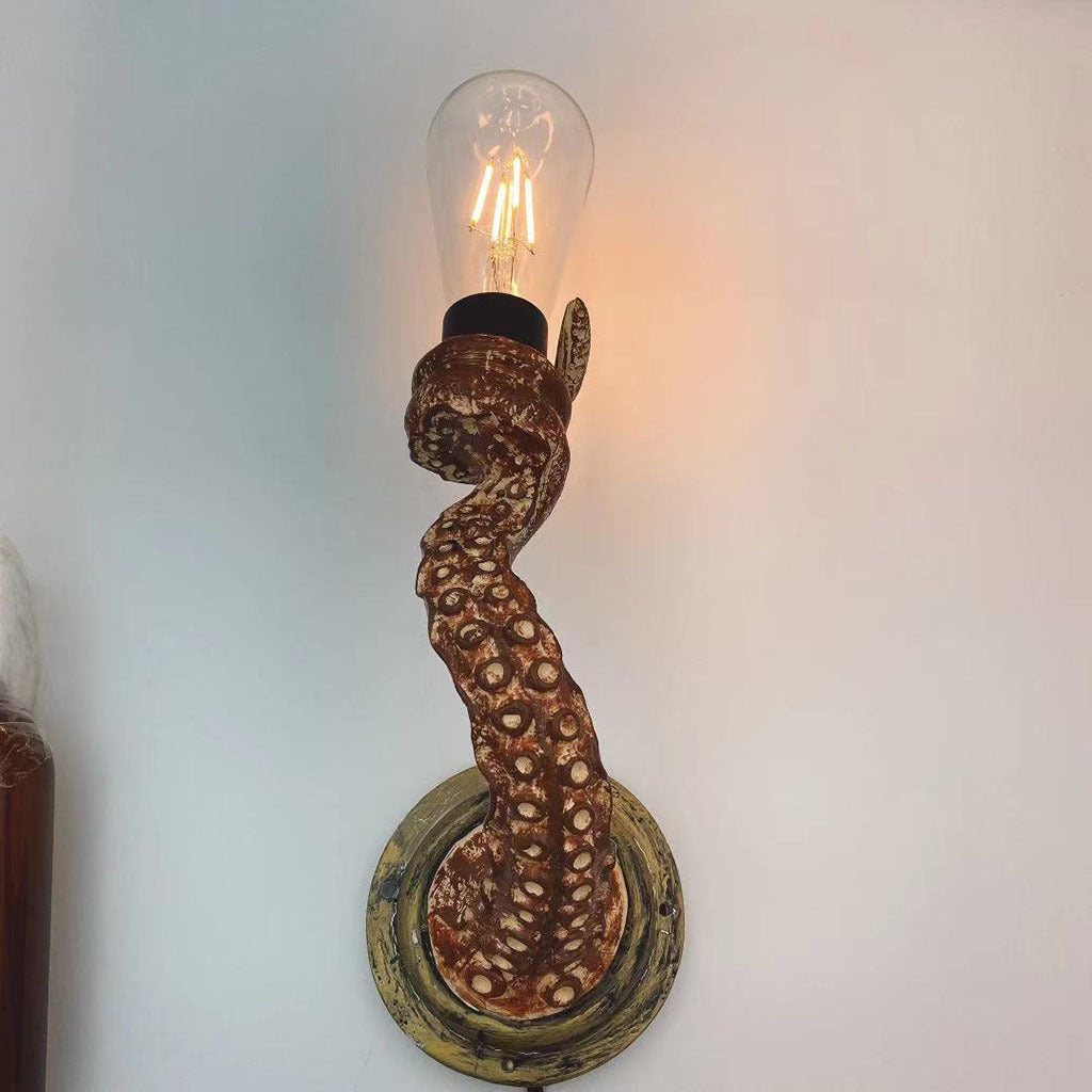 Applique murale tentacule à lumière électrique rétro poulpe, lampe pour la décoration de la maison