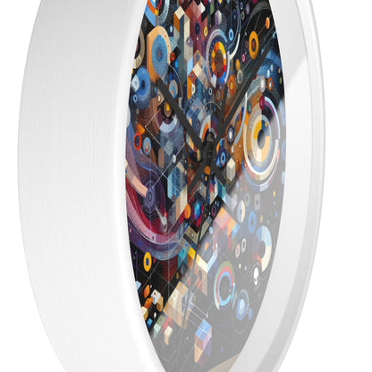 "Un momento geométrico en el tiempo" - El reloj de pared alienígena Arte digital