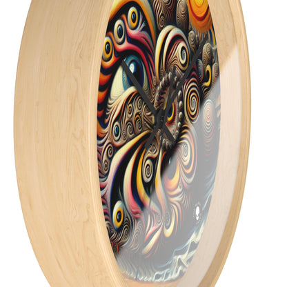 "Time Island's Dreamlike Dance" - The Alien Wall Clock Surrealism