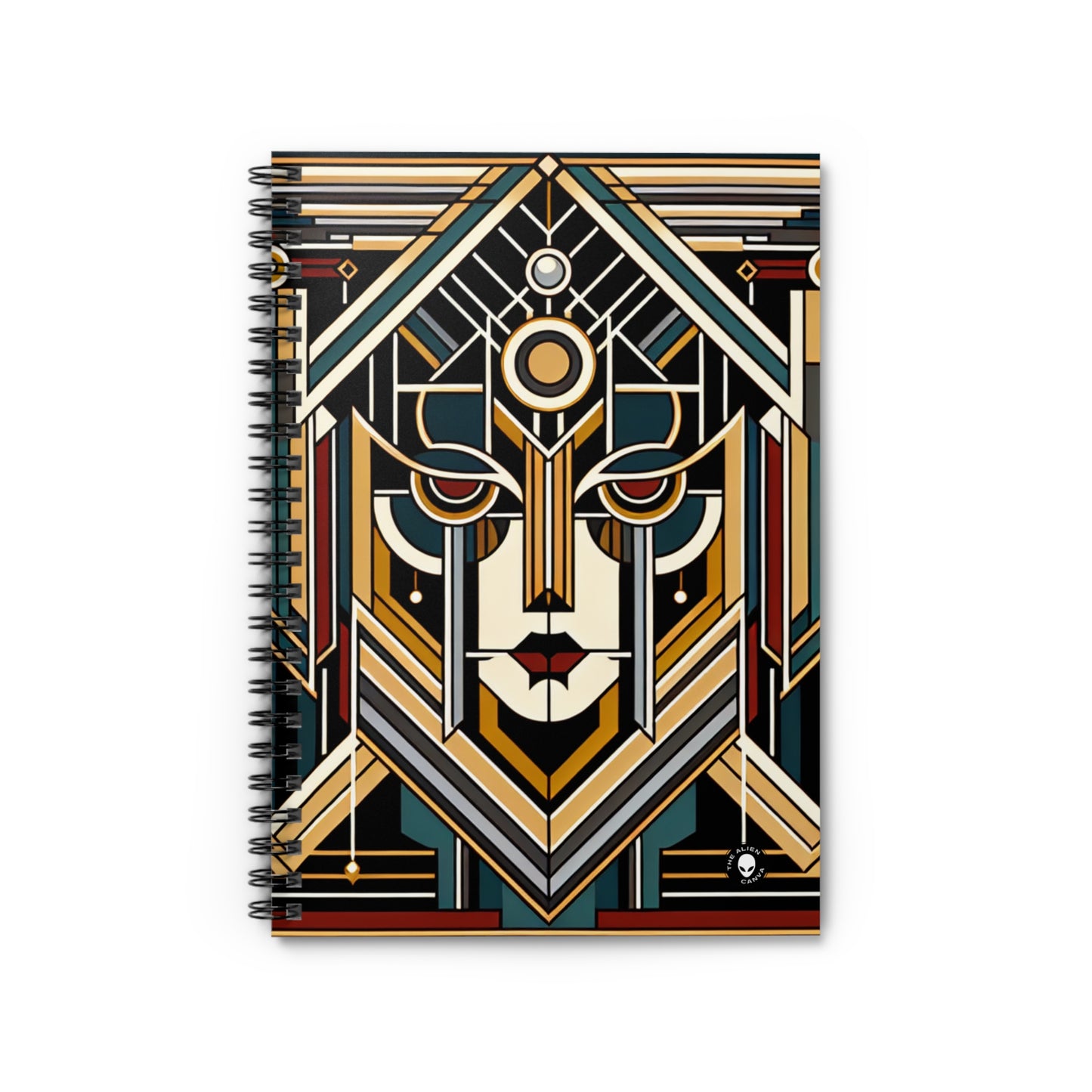 "Glamour & Decadence: A 1920s Art Deco Cocktail Soiree" - The Alien Spiral Notebook (Ruled Line) Art Deco